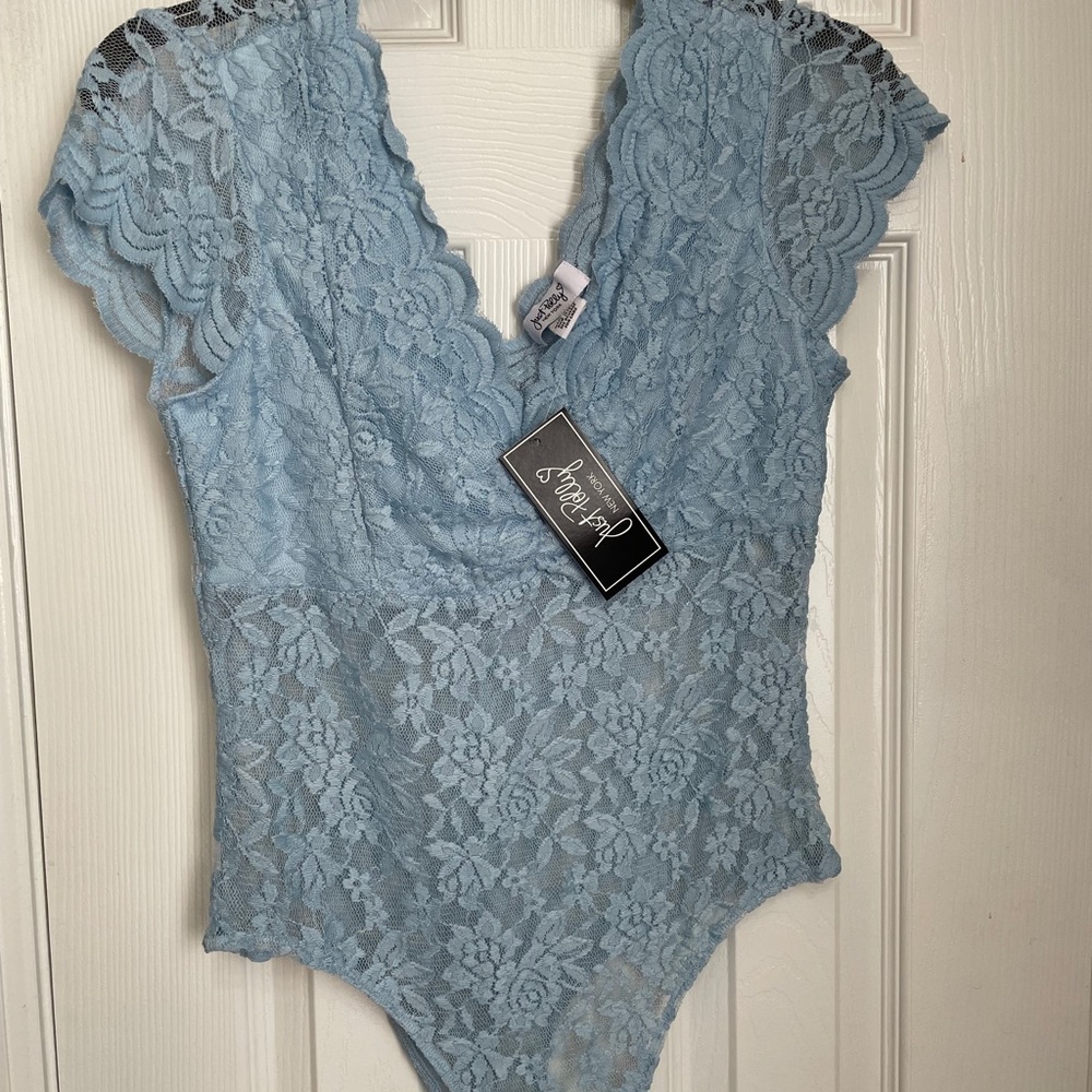 Light blue lace bodysuit